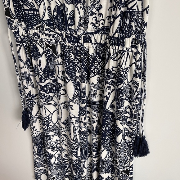 Style & Co floral Cropped Elastic Waist Romper Sz M - Picture 5 of 10